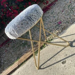 Faux fur stool